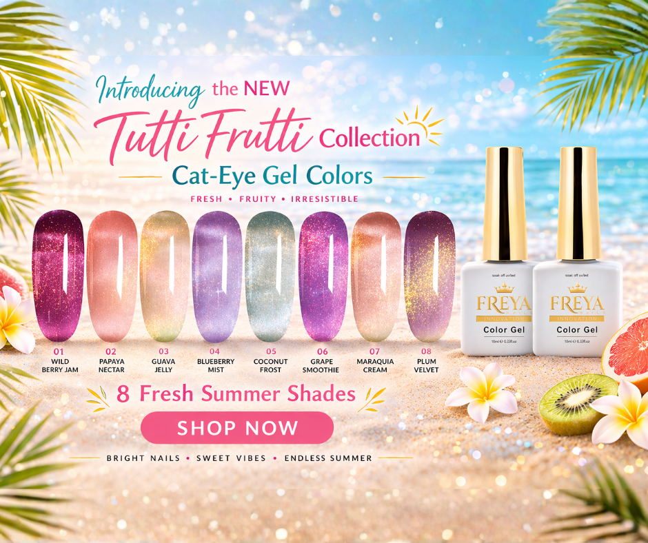 Гел лак котешко око с магнитен cat eye ефект от FREYA Nails за модерен маникюр 2026