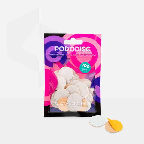 Резервни абразиви 100 за педикюрен диск PODODISC STALEKS PRO M (50 бр.) в опаковка
