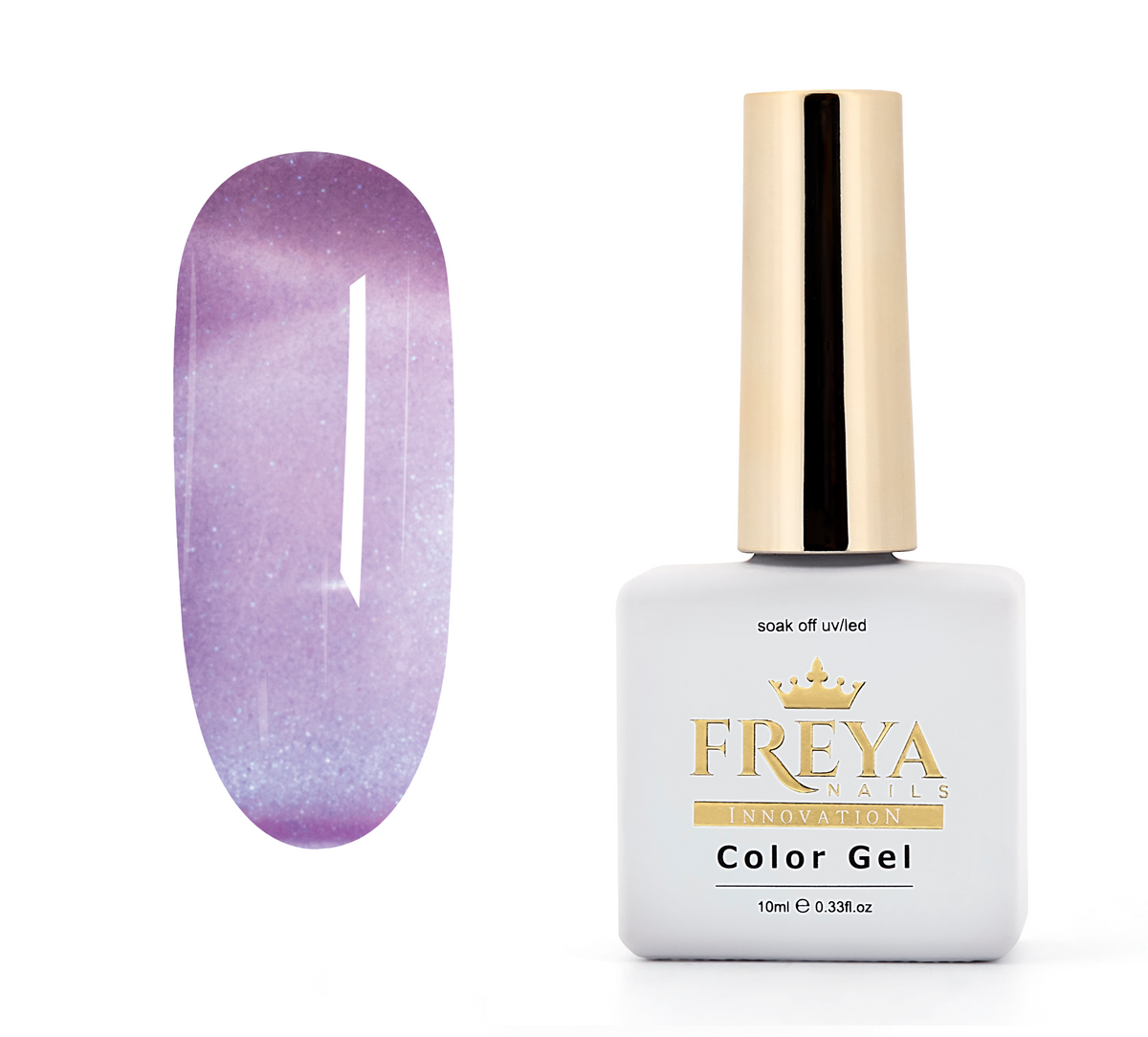 Гел лак Tutti Frutti Cat Eye - Blueberry Mist, лилав гел лак с светлоотразяващ ефект и фин блясък.
