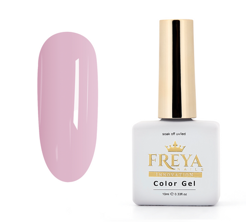 Гел лак Milky Pink от Freya Nails, висок клас с супер пигментация и лесно разнасяне, без аромат, удобен за нанасяне и премахване.
