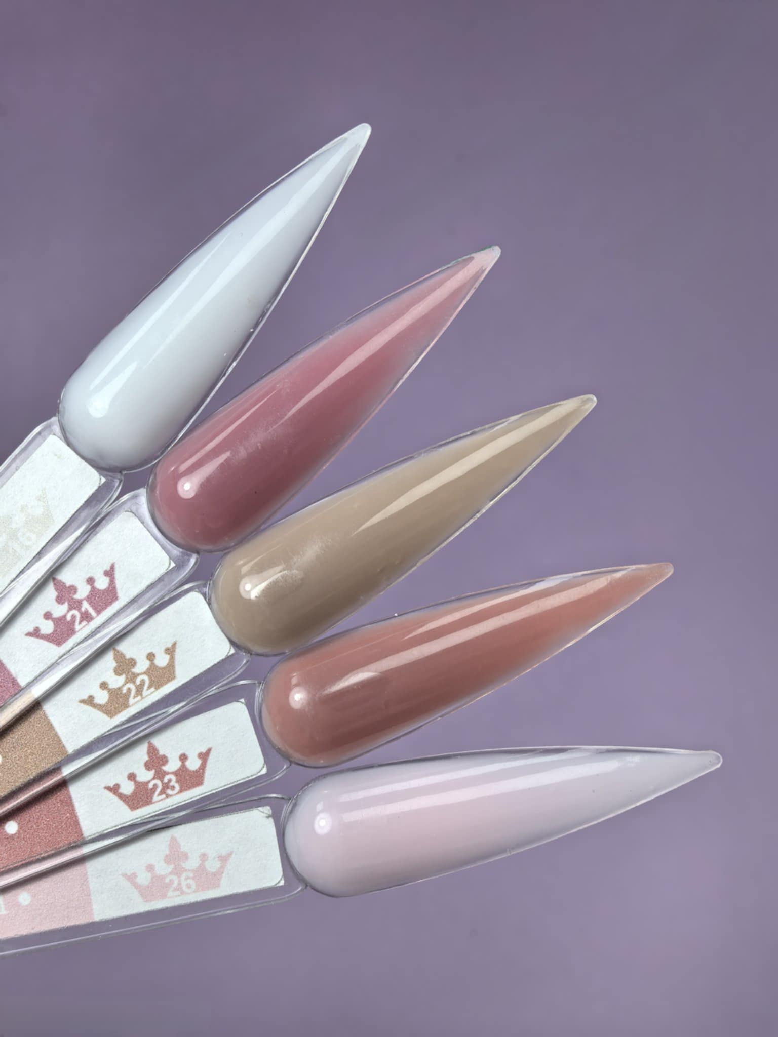 Lemmy Builder Gel 16 - Milky White nail gel display showcasing color options for professional nail salons.