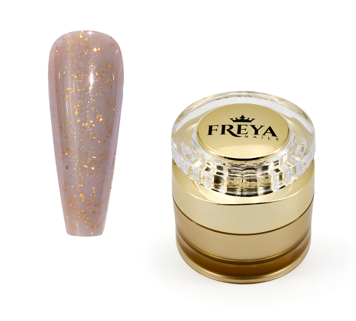 Particles Builder Gel 05 - гел за нокти с частици злато, маникюр, TPO free | Поръчай от FREYA Nails за топ цена