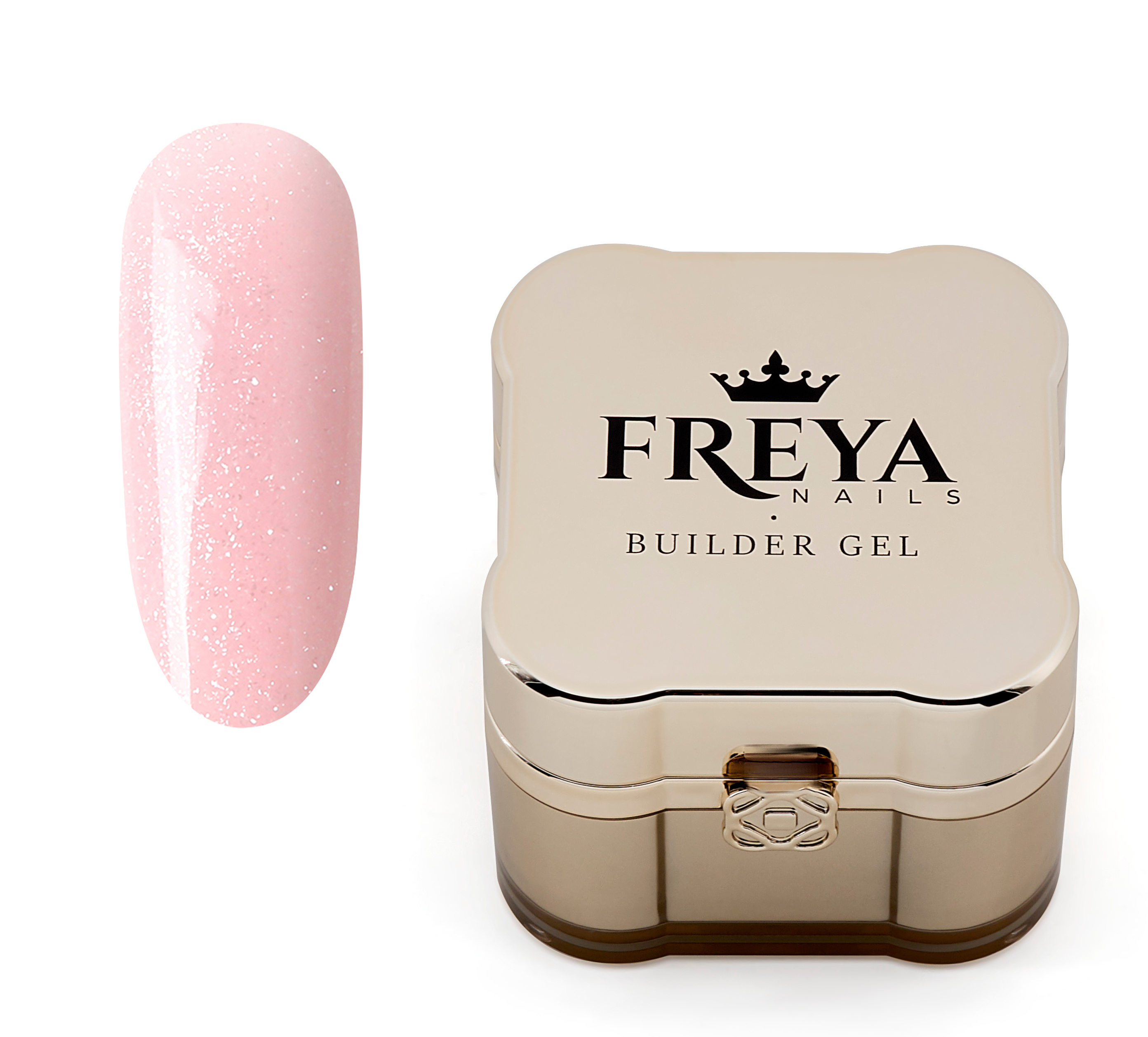 Shimmer Builder Gel 04 Rosaline, топ гел лак без ТПО, за професионален маникюр | Поръчай от FREYA Nails