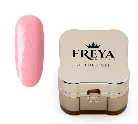 Shimmer Builder Gel 05 - Powder Rose, професионален гел за нокти с блясък, TPO free, топ цена | Поръчай от FREYA Nails